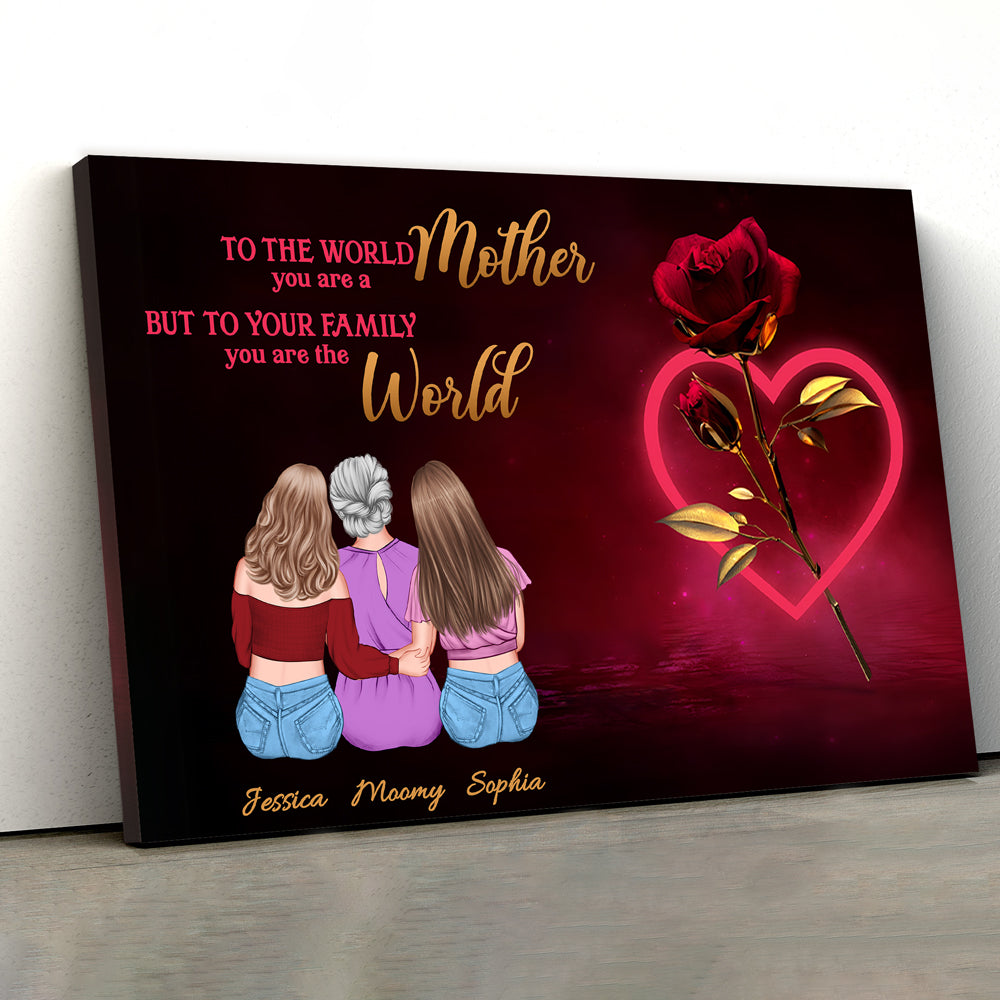 Personalized Mother's Day Poster | Loving Embrace Design - Custom Canvas & Gift Options