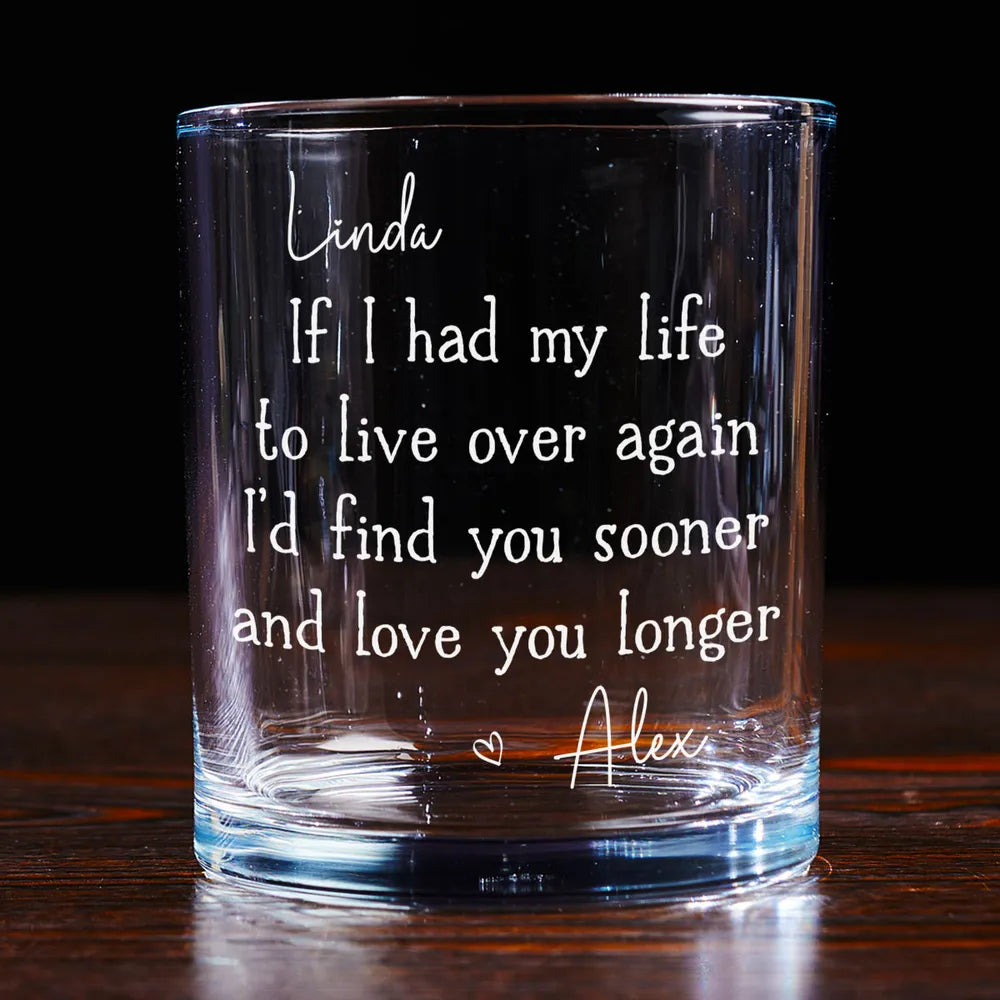 Personalized Whiskey Glass with Romantic Quote, Custom Love Message for Couples, Unique Gift for Whiskey Lovers & Special Occasions