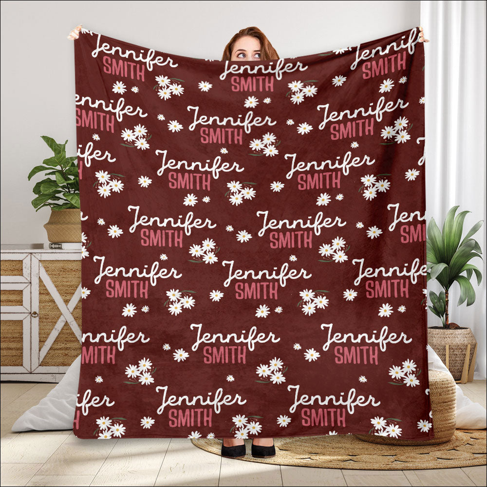 Daisy Custom Name - Personalized Step Mom Blanket
