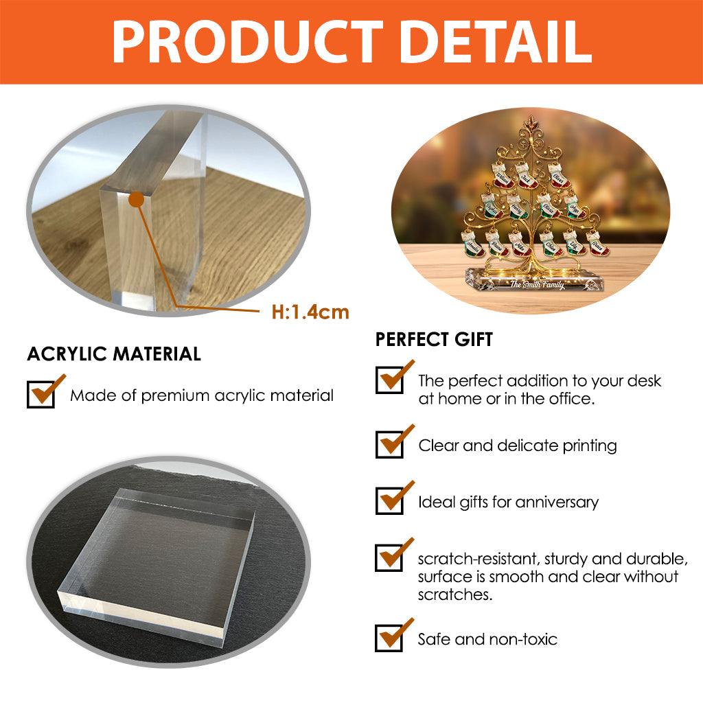 Happy Family - Personalized Family Custom Shaped Acrylic Plaque