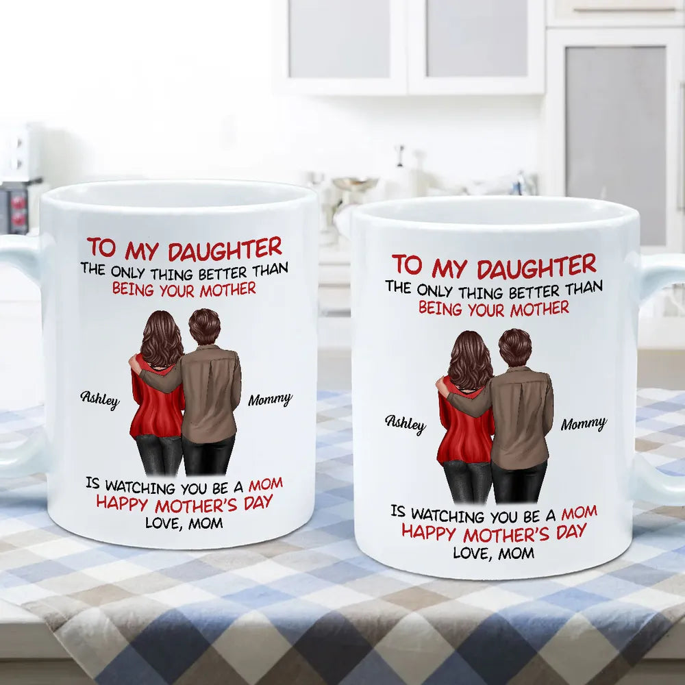 Custom Motherly Love Mug | Personalized Gift Cup for Mom or Daughter