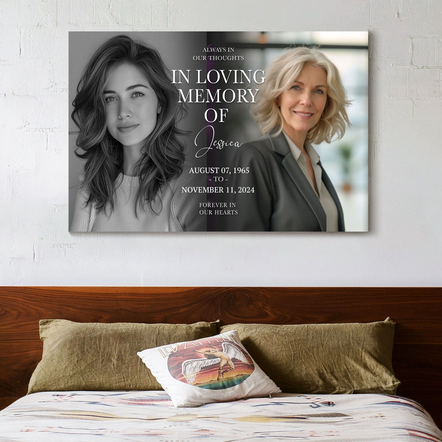 Forever In Our Hearts Canvas - Celebrate the Life of Your Loved Ones with Personalized Memorial Poster or Canvas