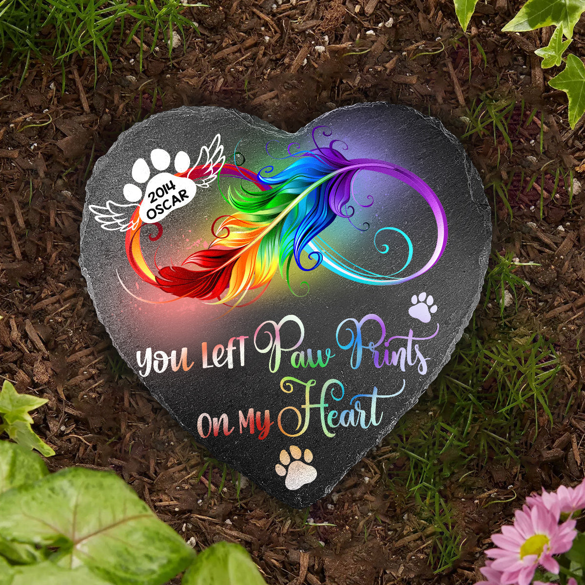 Forever In My Heart - Personalized Dog Heart Shaped Stone