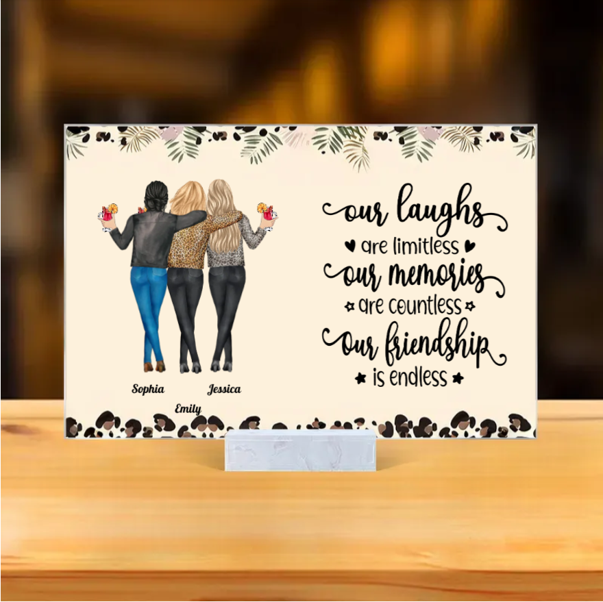 Personalized Sister & Brother Plaque or Cup or Keychain or Ornament, Endless Friendship, Priceless Memories,Custom Gift for Birthday, Christmas, Thanksgiving