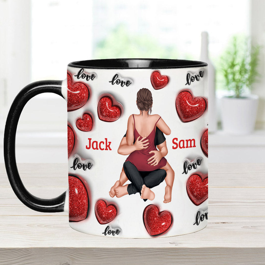 Everyday I Love You - Personalized Couple Accent Mug