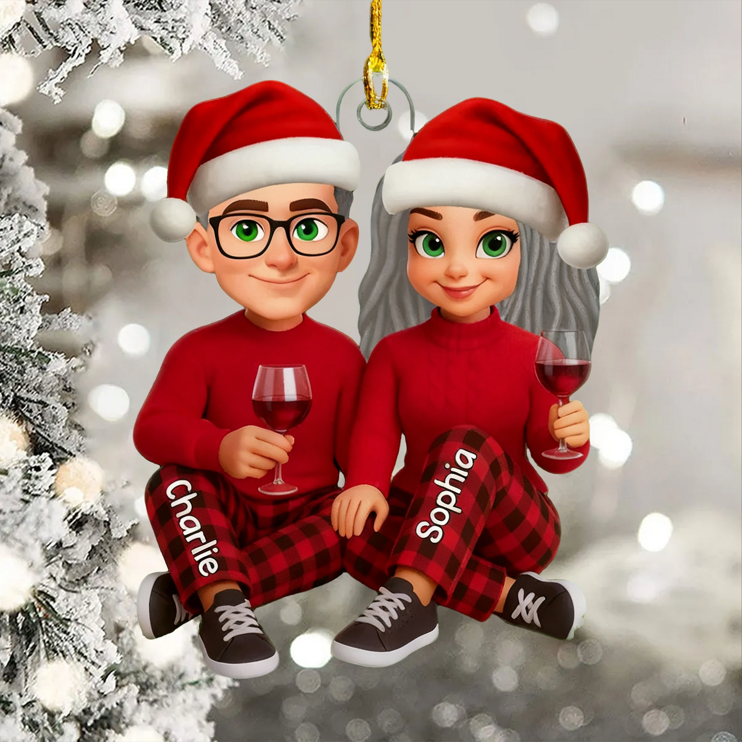 I'm Yours No Returns or Refunds - Personalized Christmas Acrylic Ornament - Gift for Couple