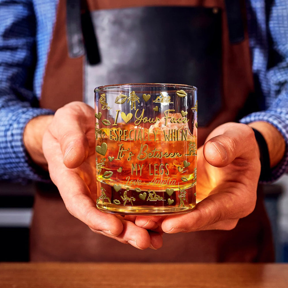 I Love You - Personalized Couple Whiskey Glass