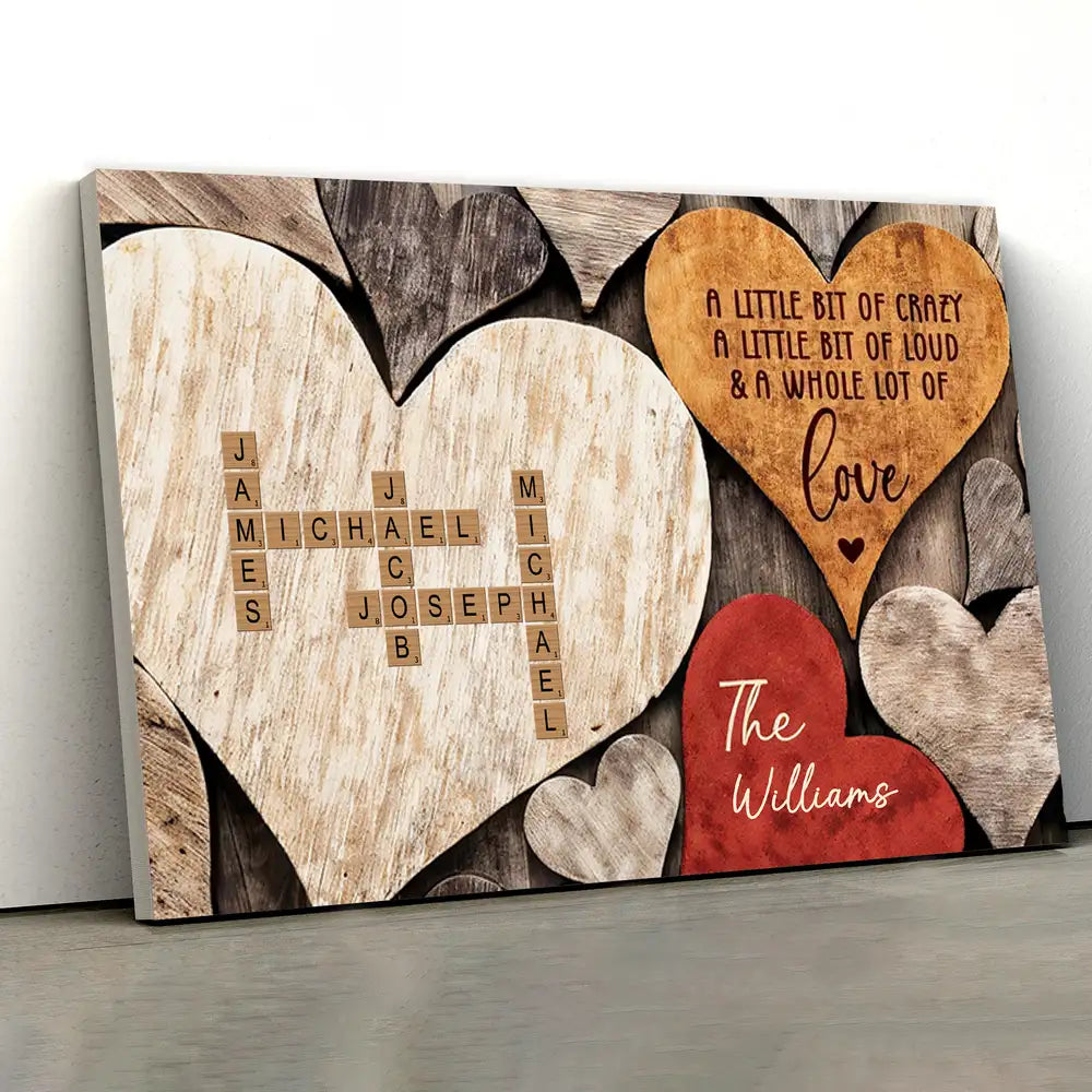 Personalized Heart Scene Canvas, Poster & Keychain Gift
