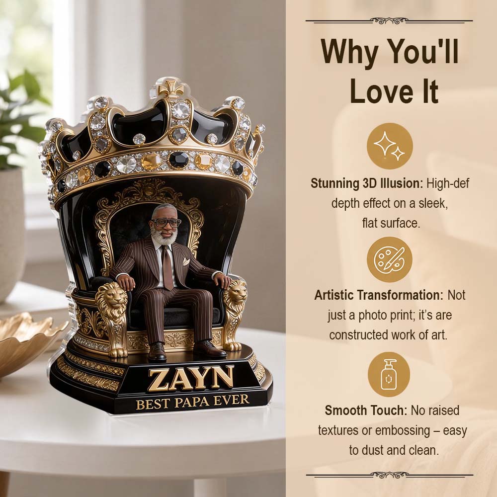 Custom Any Photo - Personalized Father Custom Shaped Acrylic Plaque