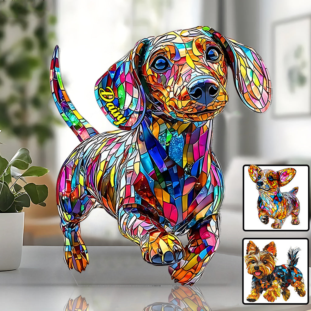 I Love My Dog - Personalized Dog Custom Shaped Acrylic Plaque