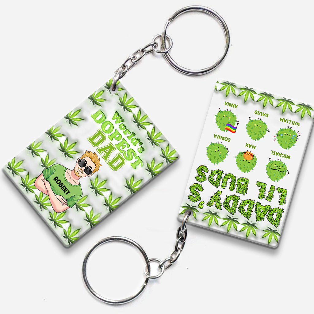 Dopest Dad Ever - Personalized Father Keychain