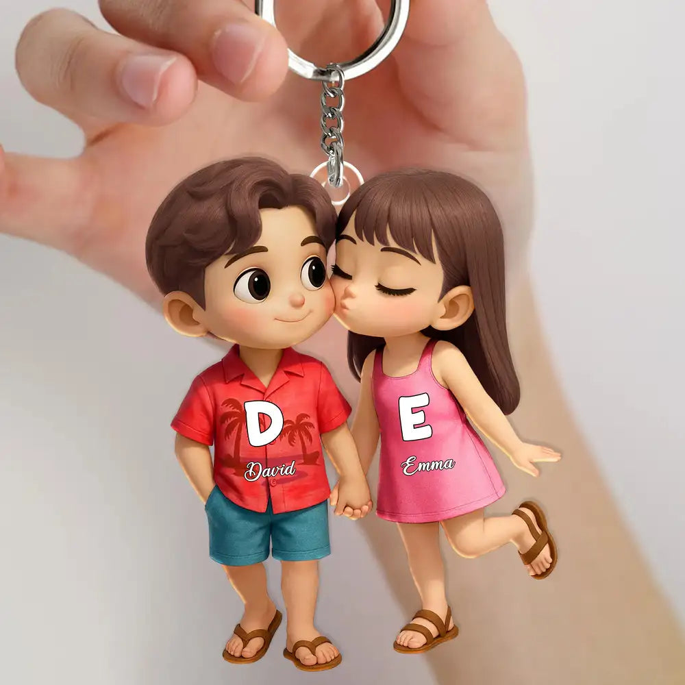Cute Couple Holding Hands Acrylic Car Hanger, Sweet Love Gift for Her or Him, Personalized Romantic Decor