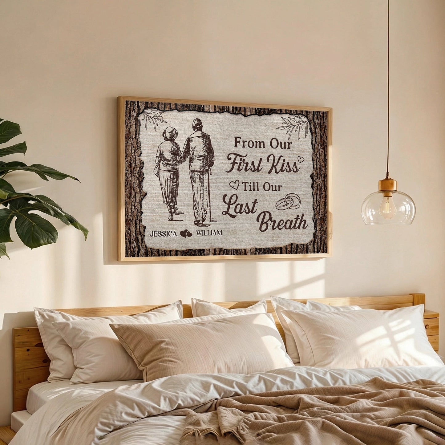 Personalized Poster for Couples From Our First Kiss Till Our Last Breath, Romantic Wall Art, Unique Anniversary Gift