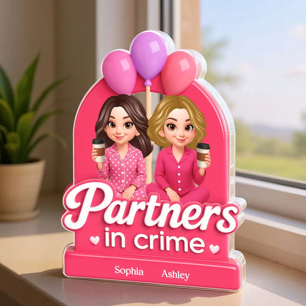 Pink Acrylic Block Plaque for Best Friends Gift