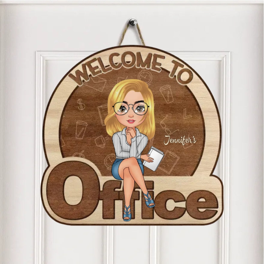 Personalized Wooden Teacher Sign - Custom Office Decor Gift