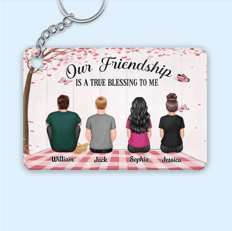 Friendship Back View Design - Personalized Poster, Pillow, Wall Art, Home Decor, Unique Gift for Friends