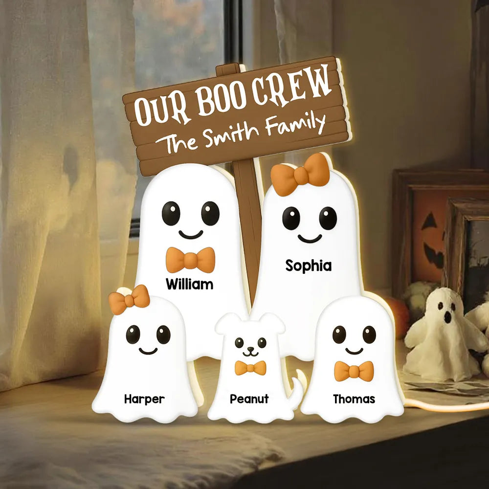 Halloween Ghost Family Acrylic Light Box, Fun Spooky Design, Cozy Night Light, Perfect Gift for Families