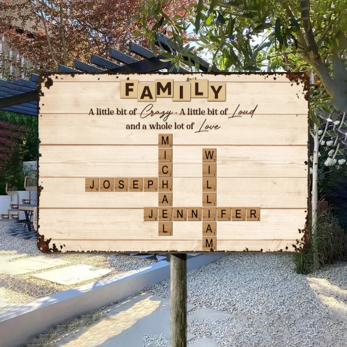 Personalized Family Name Crossword Poster - A Heartfelt Gift for Any Occasion