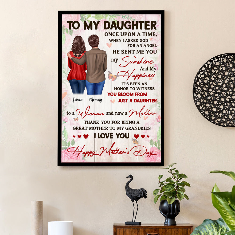 Personalized Mother's Day Canvas or Poster - Gift from Daughter