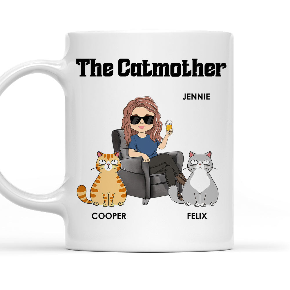 Cat Lover – Personalized White Ceramic Mug for Cat Lovers, Custom Gift for Cat Lover