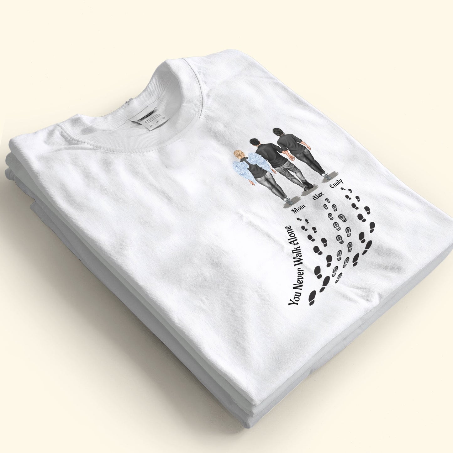 Personalized Family T-Shirt - Custom Gift 'You Never Walk Alone'