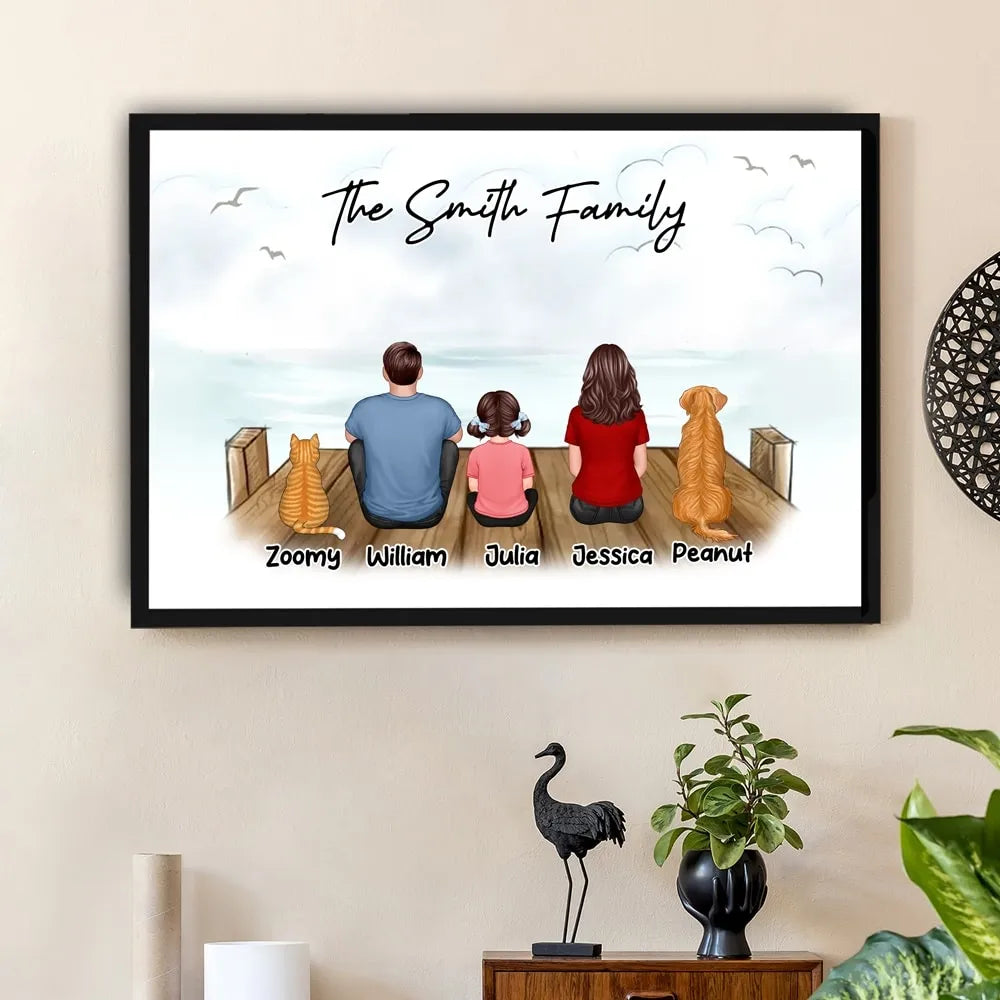 Warm Family Story, Personalized Canvas, Perfect Gift for Loved Ones