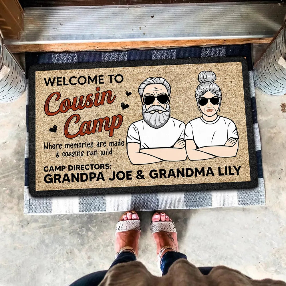 Doormat – Welcome to Cousin Camp Personalized Grandparent Mat