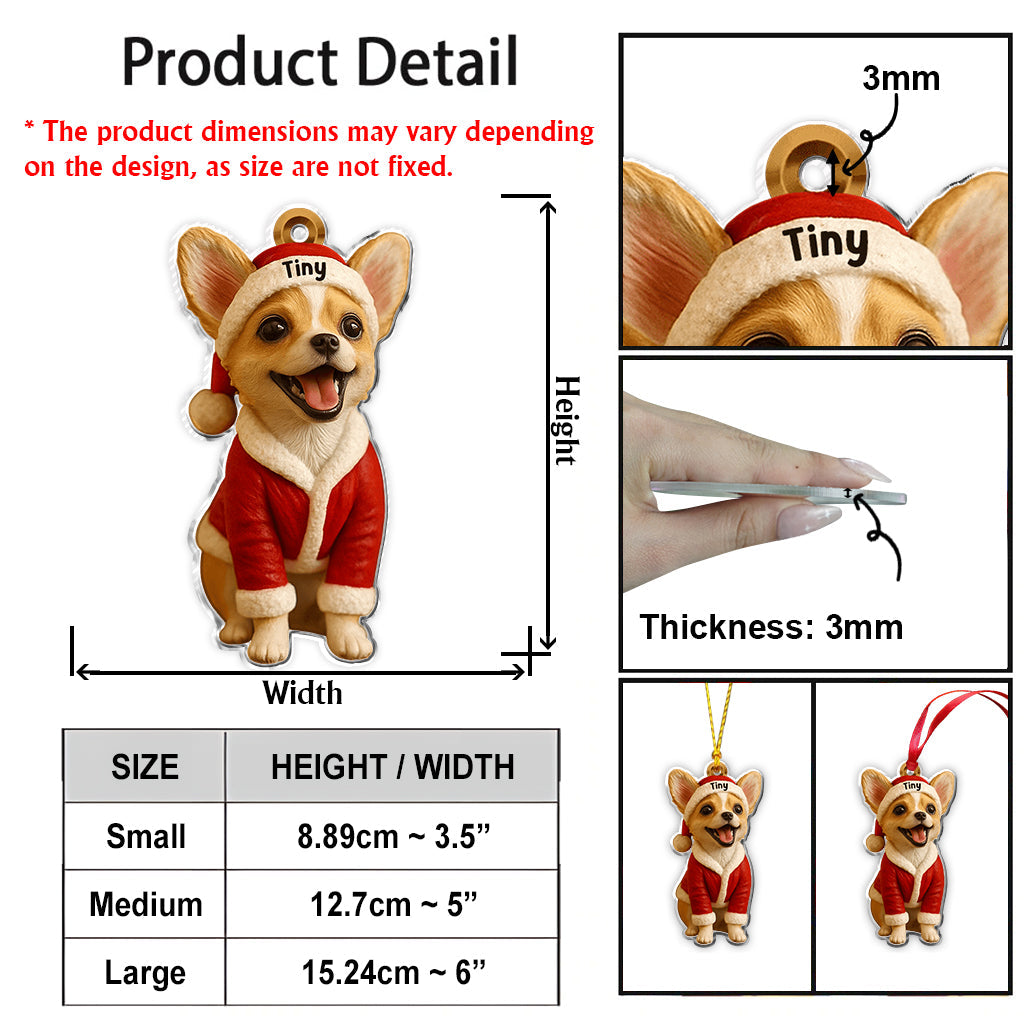 Furry And Bright - Personalized Dog Custom Made 3D Minifigure Ornament