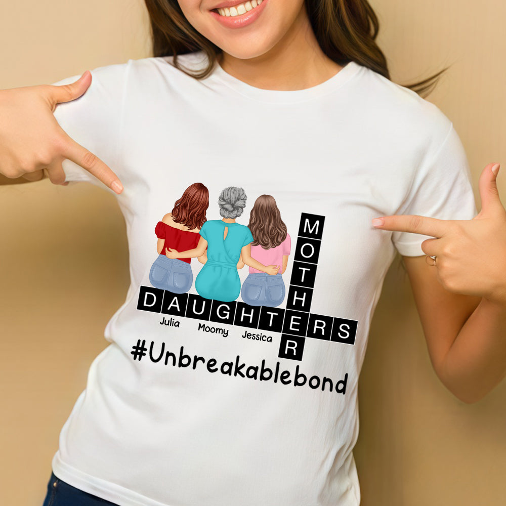 Unbreakable Bond – Personalized Mother and Daughters T-shirt, Women’s T-shirt, Hoodie, and Sweatshirt – Perfect Gift for Mother