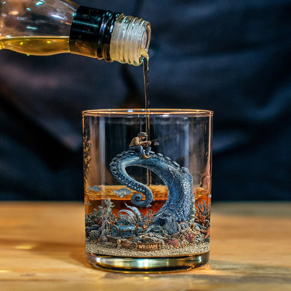 Everything Will Kill You so Choose Something Fun - Personalized Fishing Whiskey Glass