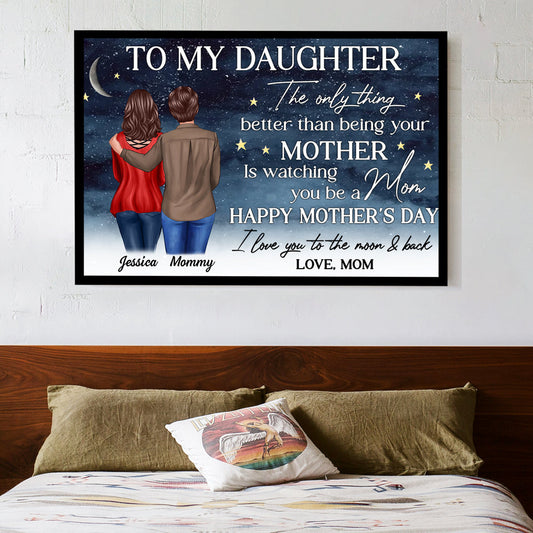Starry Night To My Daughter – Personalized Poster, Keychain, Pillow, Mug & More, Happy Mother’s Day Gift from Mom
