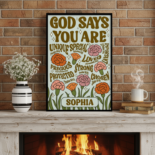 God’s Love Inspirational Poster | Faith & Strength Wall Art | Perfect Gift for Encouragement & Home Décor