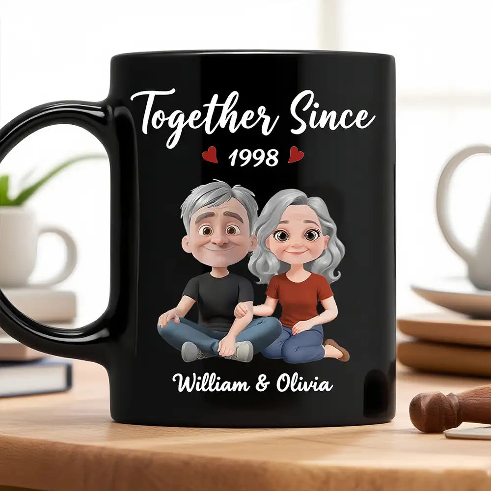 Couple ‘Together Since’ Mug Anniversary Gift High Clarity Beautiful and Textured