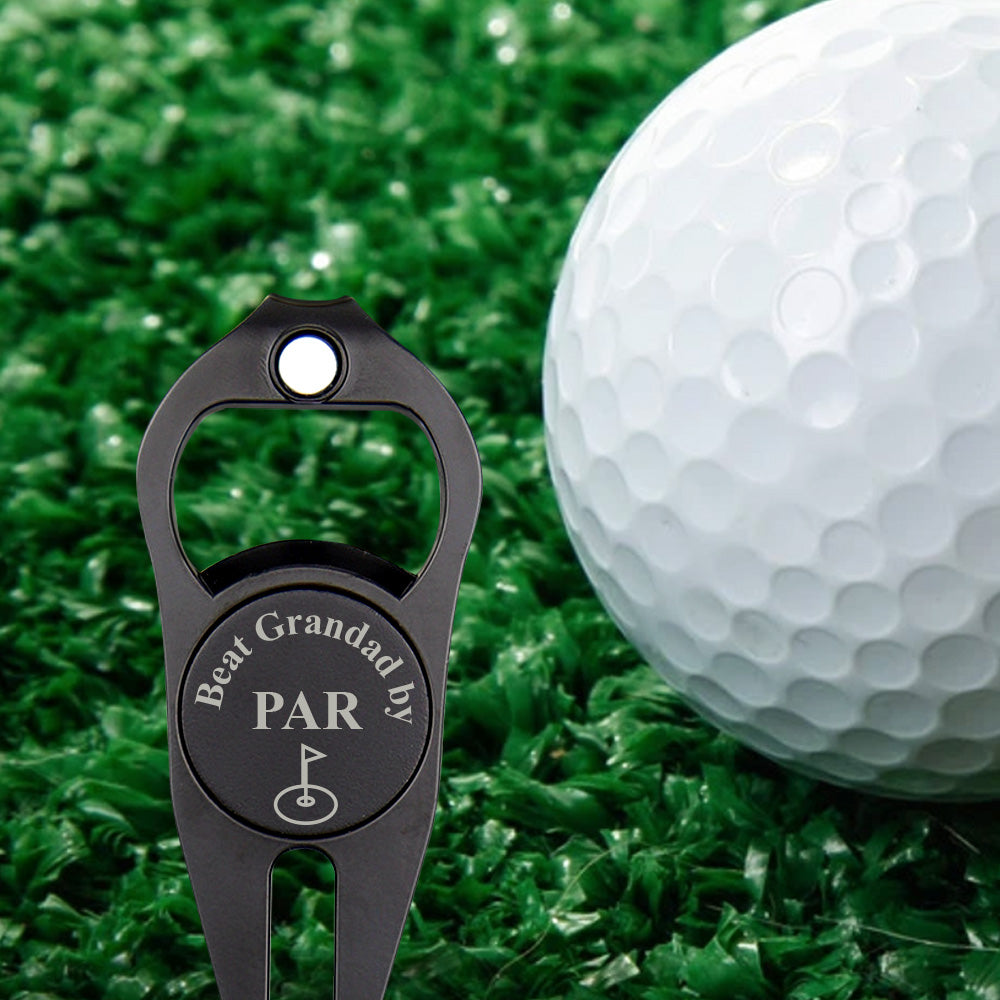 Best Dad/ Grandad/ Papa... By Par Bottle Opener - Golf gift for dad, him, boyfriend, husband, grandpa - Personalized Golf Fork Ball Marker