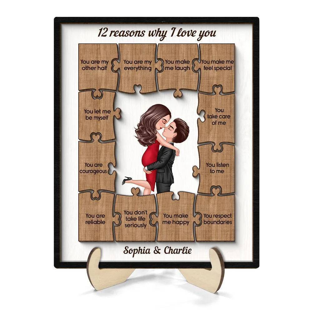 Countless Reasons of Love - Personalized Wooden Plaque for Valentine's & Anniversaries - A Unique ‘Why I Love You’ Tribute