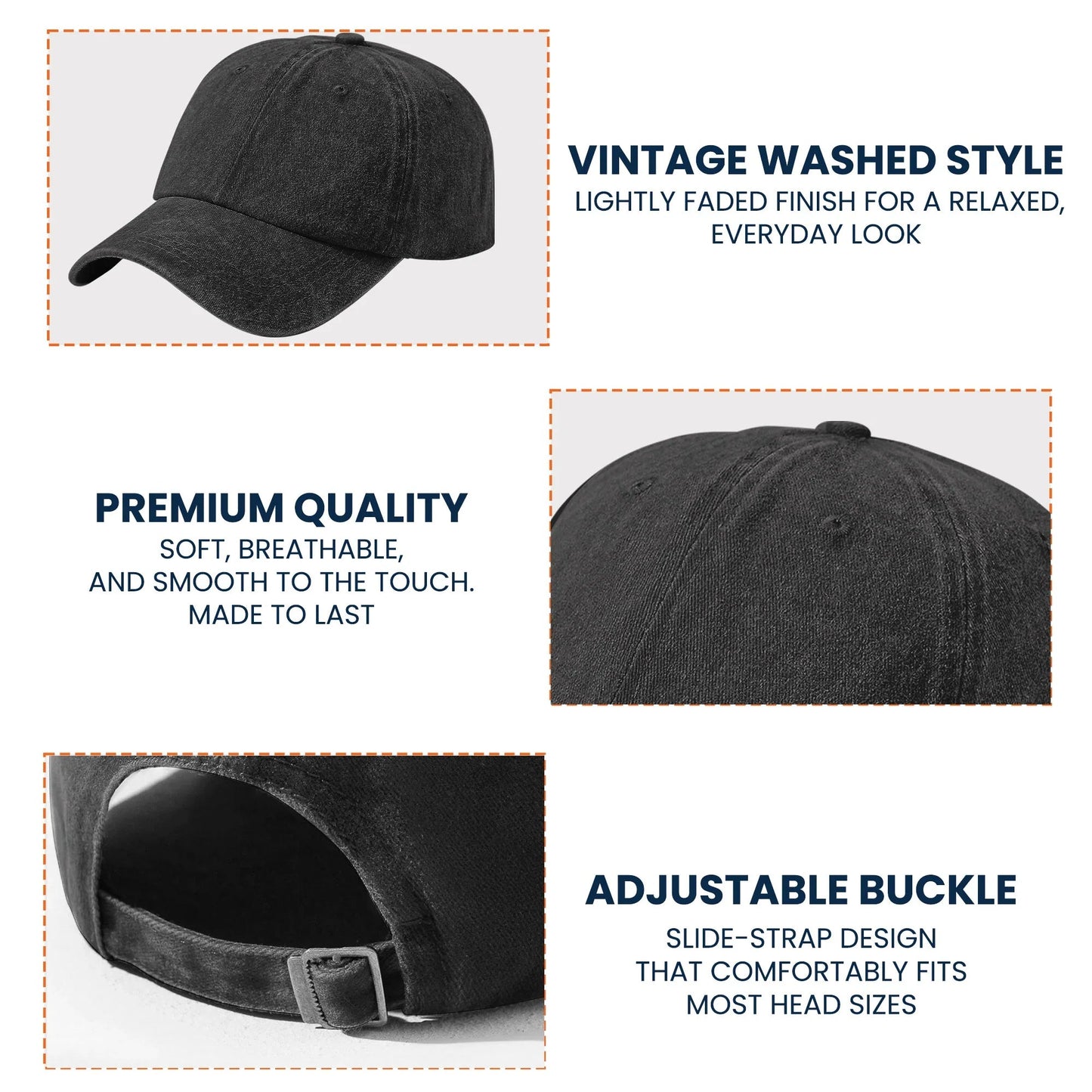 Personalized Washed Denim Baseball Cap, Forget Father's Day Dad We Love You Every Day, Unique Gift for Dad
