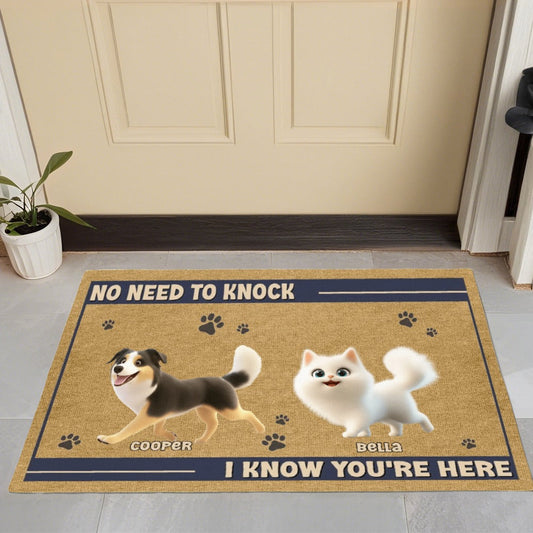 Custom Dog and Cat Doormat, Fun Pet-Themed Home Décor and Gift