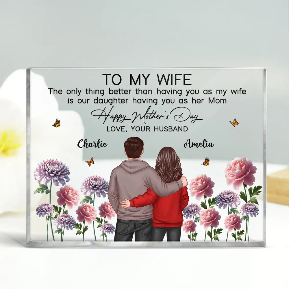 Custom Mother’s Day Gift – To My Wife – Personalized Poster, Plaque, Keychain, and More – A Gift to Cherish Forever