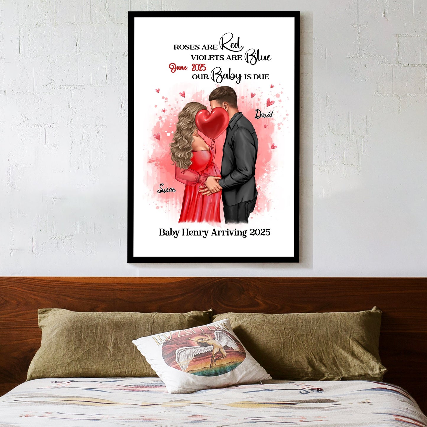 Custom Poster - A Heartfelt Gift for Expecting Couples, Perfectly Capturing the Beautiful Moments of Your Growing Family