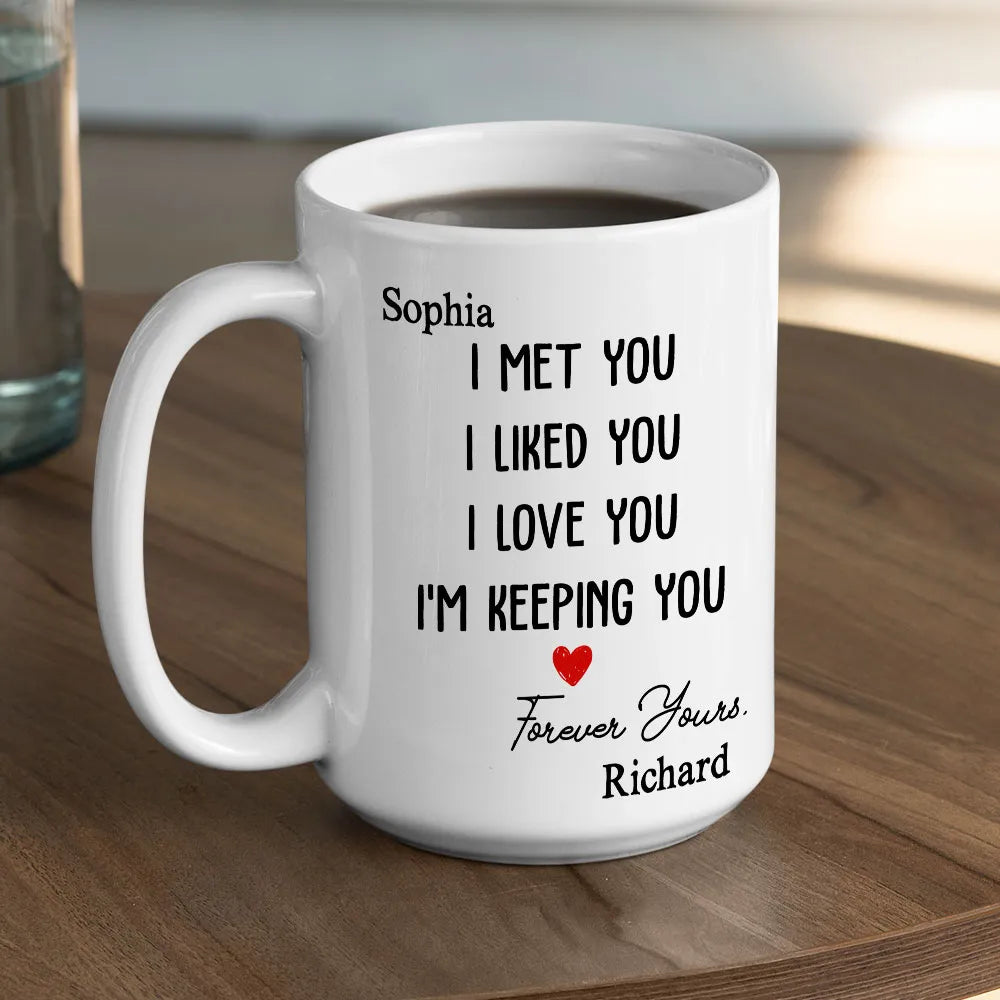 Romantic Mug with Love Quote, Ceramic Cup Design, Heartfelt Expression, Perfect Gift for Couples