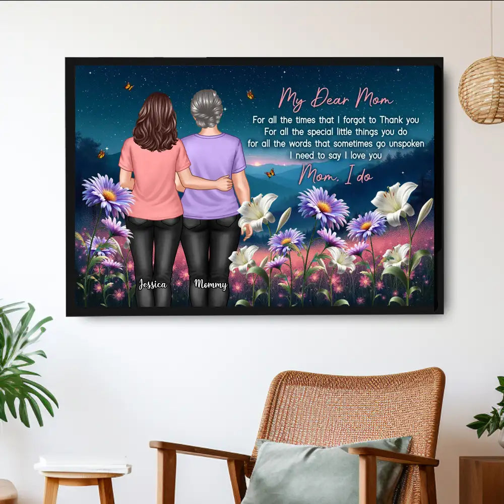 Custom Mother-Daughter Poster or Canvas with Personalized Design