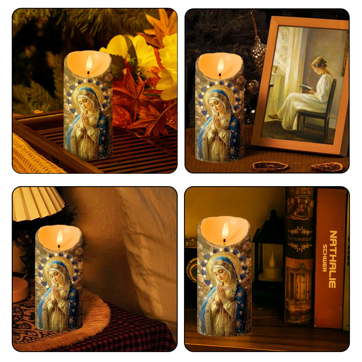Prayer Candle for Husband – Warm LED Light, Inspirational Blessing and Strength Gift