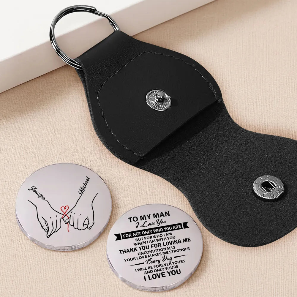 Pocket Hug Keepsake for My Man I Love You Quote Token Thoughtful Everyday Carry Love Gift Personalized Just for Him