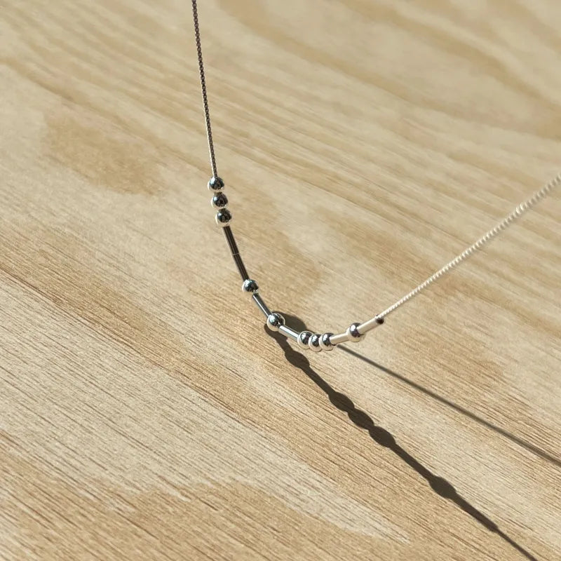 Morse Code Necklace – Exclusive Gift for Couples, Perfect for Expressing Love on Valentine's Day