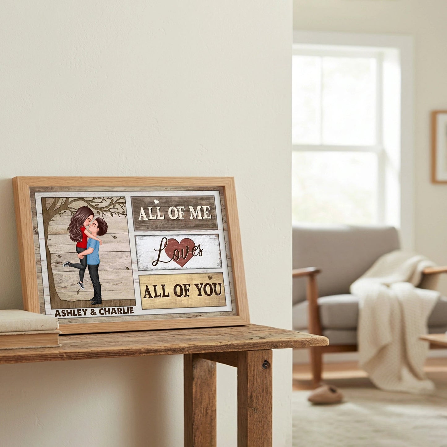 Custom Couple Poster All Of Me Loves All Of You Modern Romantic Wall Art Unique Gift For Anniversary Birthday Or Christmas