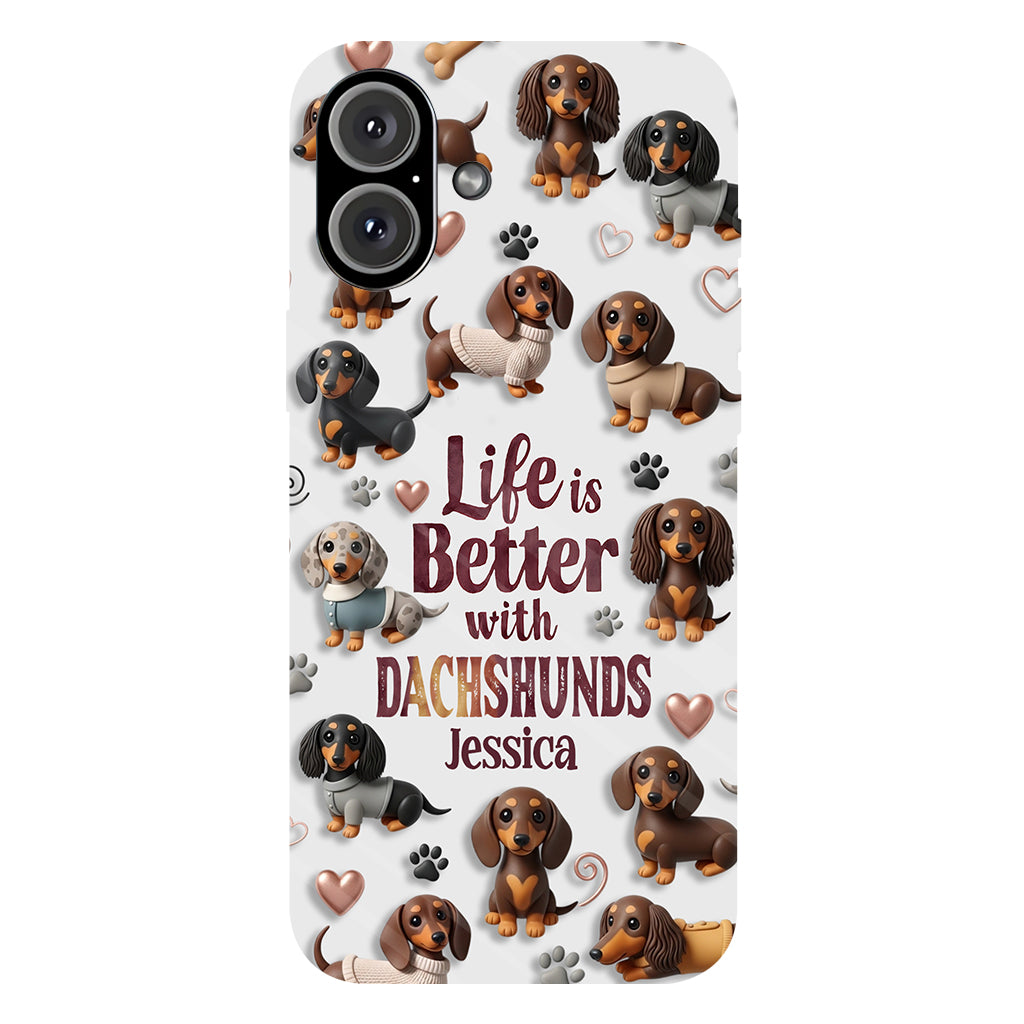 Just A Girl Who Loves Dogs - Personalized Dog Full Print Phone Case